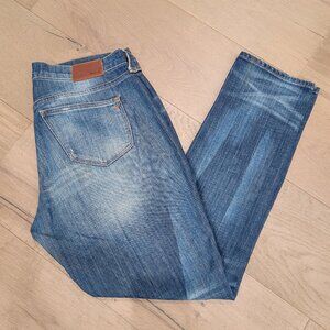 EUC Madewell Jeans Women's sz 26 Distressed Slim Boyjean Rip & Repair Edition